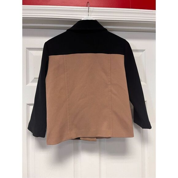 Banana Republic Black & Tan Colorblock Blazer sz PM - Picture 4 of 5